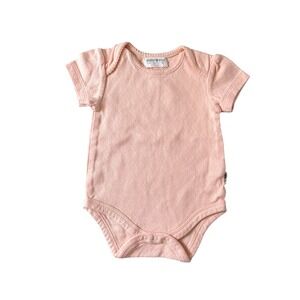 Rabbit Bear Organic Cotton Baby Girls Pink Diamond Knit Bodysuit 6-9 Months‎
